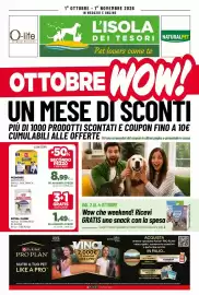 Volantino L´Isola dei Tesori Pagina 1: O-life Original Nutrition 1° OTTOBRE -1° NOVEMBRE 2026 IN NEGOZIO E ONLINE L'ISOLA
