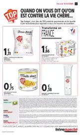 Catalogue Intermarché Express page 11: TOP BUDGET Choux-fleurs en fleurettes €1,31, TOP BUDGET Disques à démaquiller €0,38