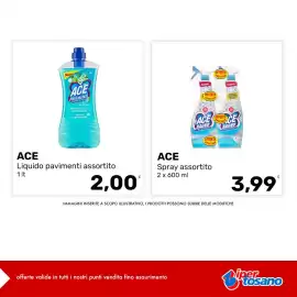 Volantino Iper Tosano settimana 40 Pagina 4: ACE Liquido pavimenti assortito €2,00, ACE Spray assortito €3,99