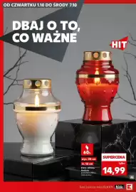 Kaufland gazetka tydzień 40 Strona 10: OD CZWARTKU 1.10 DO ŚRODY 7.10 DBAJ O TO, CO WAŻNE HIT 60h wys. 20 cm śr. 12 cm Znicz