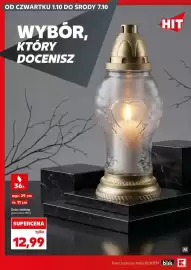 Kaufland gazetka tydzień 40 Strona 2: OD CZWARTKU 1.10 DO ŚRODY 7.10 WYBOR, KTÓRY DOCENISZ 36h wys. 29 cm śr. 11 cm Znicz