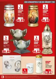 Kaufland gazetka tydzień 40 Strona 7: 12h wys. 15,5 cm śr. 18 cm Znicz otwarty Misa gramatura 360 g tylko 39,99 K bolsius