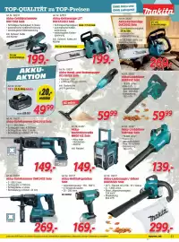 Zgonc Flugblatt Seite 11: Akku-Baustellenradio MR001GZ Solo €149,00, Akku-Heißluftgebläse Solo €169,00
