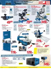 Zgonc Flugblatt Seite 14: Kapp- und Gehrungssäge HM210L €79,99, HM305SL €349,00