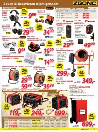 Zgonc Flugblatt Seite 17: Tactix Alu-Doppelsaugheber €9,99, Gerätetrommel erba €39,99