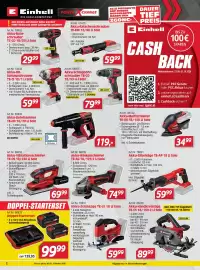 Zgonc Flugblatt Seite 2: Akku-Stichsäge TE-JS 18 Li Solo €59,99, Akku-Winkelschleifer TE-AG 18/125-2 Li Solo €74,99