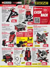 Zgonc Flugblatt Seite 8: Akku-Zug-, Kapp- und Gehrungssäge TE-SM 36/10 L Li Solo €299,00