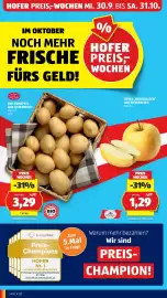 Hofer Flugblatt woche 40 Seite 10: Bio-Erdäpfel aus Österreich €3,29