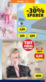 Hofer Flugblatt woche 40 Seite 33: Novitesse Federpolster €8,99, Novitesse Mikrofaser Spannleintuch €5,99