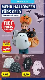 Hofer Flugblatt woche 40 Seite 38: Lily & Dan Kinder-Halloween-Pyjama, Nacht leuchtend €6,99