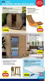 Hofer Flugblatt woche 40 Seite 45: Karibu Sauna mit Fronteinstieg €1.699,00, Bar Stehtisch aus Akazienholz €79,99