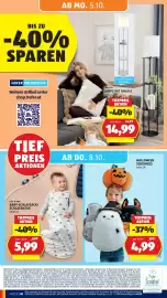 Hofer Flugblatt woche 40 Seite 50: Halloween Squishees €4,99, Lily & Dan Baby-Schlafsack/Schlafanzug €5,99