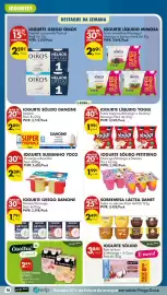 Folheto Pingo Doce semana 40 Página 18: Iogurte sólido danone €2,09, Iogurte líquido yoggi €1,99