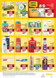 Billa leták týden 40 Strana 29: Wella wellaflex lak na vlasy €99,90, Old Spice sprchový gel €219,00