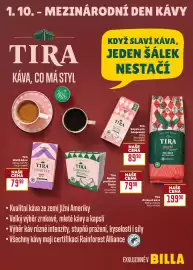 Billa leták týden 40 Strana 33: Tira mletá káva €79,90, Tira Cappuccino €4.990,00