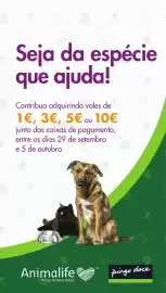 Folheto Pingo Doce | Especial Petoofd Página 9: Seja da espécie que ajuda! Contribua adquirindo vales de 1€, 3€, 5€ ou 10€