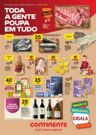 Folheto Continente semana 40 Página 1: Pato inteiro fresco €3,99, Limão €1,99