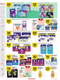 Folheto Continente semana 40 Página 44: Resguardos incontinência continente €10,99, Fraldas activity extra da marca dodot