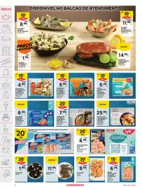 Folheto Continente semana 40 Página 6: Camarão 30/50 cozido €9,99, Pescanova delícias do mar ultracongeladas