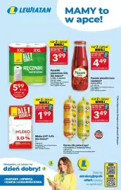 Lewiatan gazetka tydzień 40 Strona 1: Ręczniki papierowe XXL 2-pak Ale Dobre! €3,99, Karma dla psów z wołowiną Łapa €3,49
