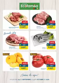 Folleto Cash Ecofamilia semana 40 Página 1: Dorada €8,99, Magro jamón de cerdo fresco €5,99