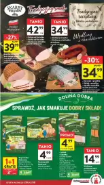 Intermarche gazetka tydzień 40 Strona 17: Paróweczki Dobrusie €4,99, Schab Szynka €4,99