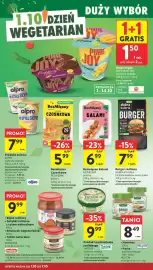 Intermarche gazetka tydzień 40 Strona 26: Hummus HELCOM €8,49, Burger roślinny DOBRA KALORIA €7,99
