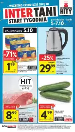 Intermarche gazetka tydzień 40 Strona 48: Łopatka wieprzowa bez kości €8,99, Ogórek krótki szklarniowy €4,99