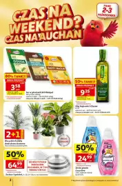 Auchan gazetka tydzień 40 Strona 2: Ser w plastrach SM Mlekpols €3,58, Wszystkie kwiaty doniczkowe domowe