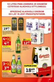 Auchan gazetka tydzień 40 Strona 27: Piwo Peroni, Nastro Azzuro €3,98, Piwo Budweiser €18,69