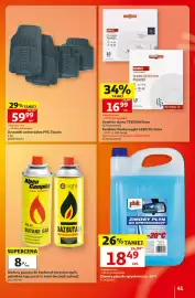 Auchan gazetka tydzień 40 Strona 41: Kartusz gazowy do kuchenek turystycznych, palników typu push 'n' twist €8,00