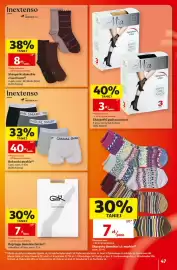 Auchan gazetka tydzień 40 Strona 47: Inextenso Bokserki męskie €40,00, Skarpetki pończosznicze Mia €3,00