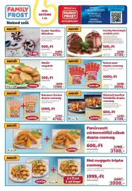 Family Frost akciós újság Oldal 1: Rántott karfiol falatkák €2.798,00, Soma eper €2.000,00