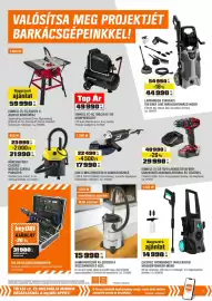 OBI akciós újság Oldal 11: Cmi c-wis-2000/230 h sarokcsiszoló €17.990,00, Einhell asztali körfűrész €59.990,00