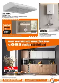 OBI akciós újság Oldal 33: Átfolyós vízmelegítő €39.990,00, Evido páraelszívó €29.390,00