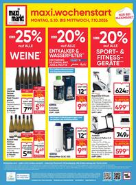 Maximarkt Flugblatt woche 40 Seite 24: Wasserfilter DLSC 002 €9,99, Hammer Laufband FlyRun 2.0 €599,20
