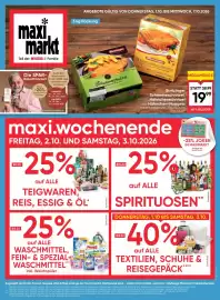 Maximarkt Flugblatt woche 40 Seite 1: Stritzinger Schweineschnitzel, Hähnchenschnitzel oder Hähnchen-Nuggets €19,99