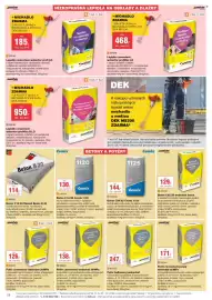 DEK leták Strana 12: Weber potěr cementový weberbat 30 mpa €138,00, Weber potěr balkónový weberbat €204,00