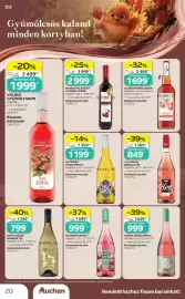 Auchan akciós újság Oldal 20: Valódi Gyümölcsbor €1.999,00, VARGA HUGO SPRITZ €1.649,00