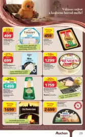 Auchan akciós újság Oldal 29: Magyar gouda sajt €459,00, MIZO FELEZETT TRAPPISTA €2.699,00