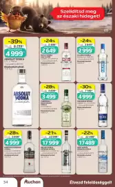 Auchan akciós újság Oldal 34: Kalinka vodka €2.999,00, FINLANDIA Vodka €4.999,00