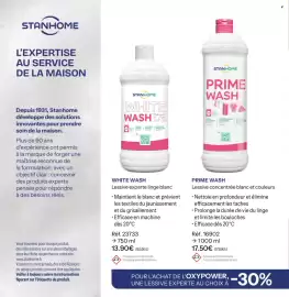 Catalogue Stanhome page 16: STANHOME WHITE WASH €13,90, STANHOME PRIME WASH €17,50