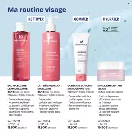 Catalogue Stanhome page 22: GOMMAGE EXFOLIANT MICROGRAINS Visage €11,90, LAIT DÉMAQUILLANT MICELLAIRE €11,90