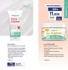 Catalogue Stanhome page 27: STANHOME ALL PURPOSE €11,80, STANHOME CICA CREAM €10,90