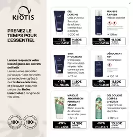 Catalogue Stanhome page 30: KIOTIS MOUSSE À RASER €11,80, KIOTIS SOIN HYDRATANT VISAGE HOMME €11,80
