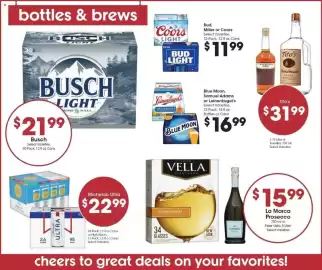 Kroger weekly ad week 40 Page 9: Blue Moon, Samuel Adams or Leinenkugel's €16,99, Michelob Ultra €22,99