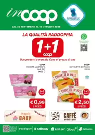 Volantino In Coop Pagina 1: COOP Yogurt Magro 0% €0,99, COOP Cotolette di Pollo €2,50