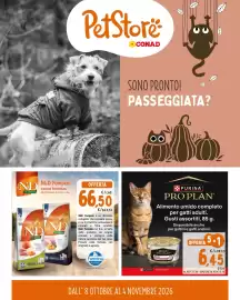 Volantino Pet Store Conad Pagina 1: N&D Pumpkin €66,50, Purina Pro Plan Alimento umido completo per gatti adulti €6,45