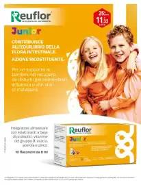 Volantino Parafarmacia Conad Pagina 9: IT-REUFLR-0285 Reuflor LA SCIENZA DEL MICROBIOTA Junior CONTRIBUISCE ALL'EQUILIBRIO