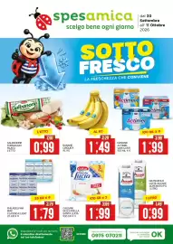 Volantino SpesAmica Pagina 1: GALBANONE €0,99, DANONE ACTIMEL €1,99